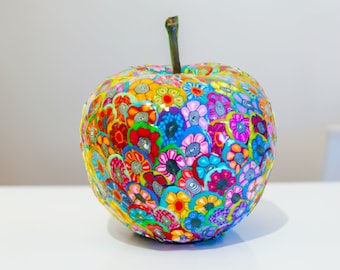 Decorative Apple – Rosh Hashanah Gift, Ceramic Apple Figurine, Artificial Fruit Home Decor