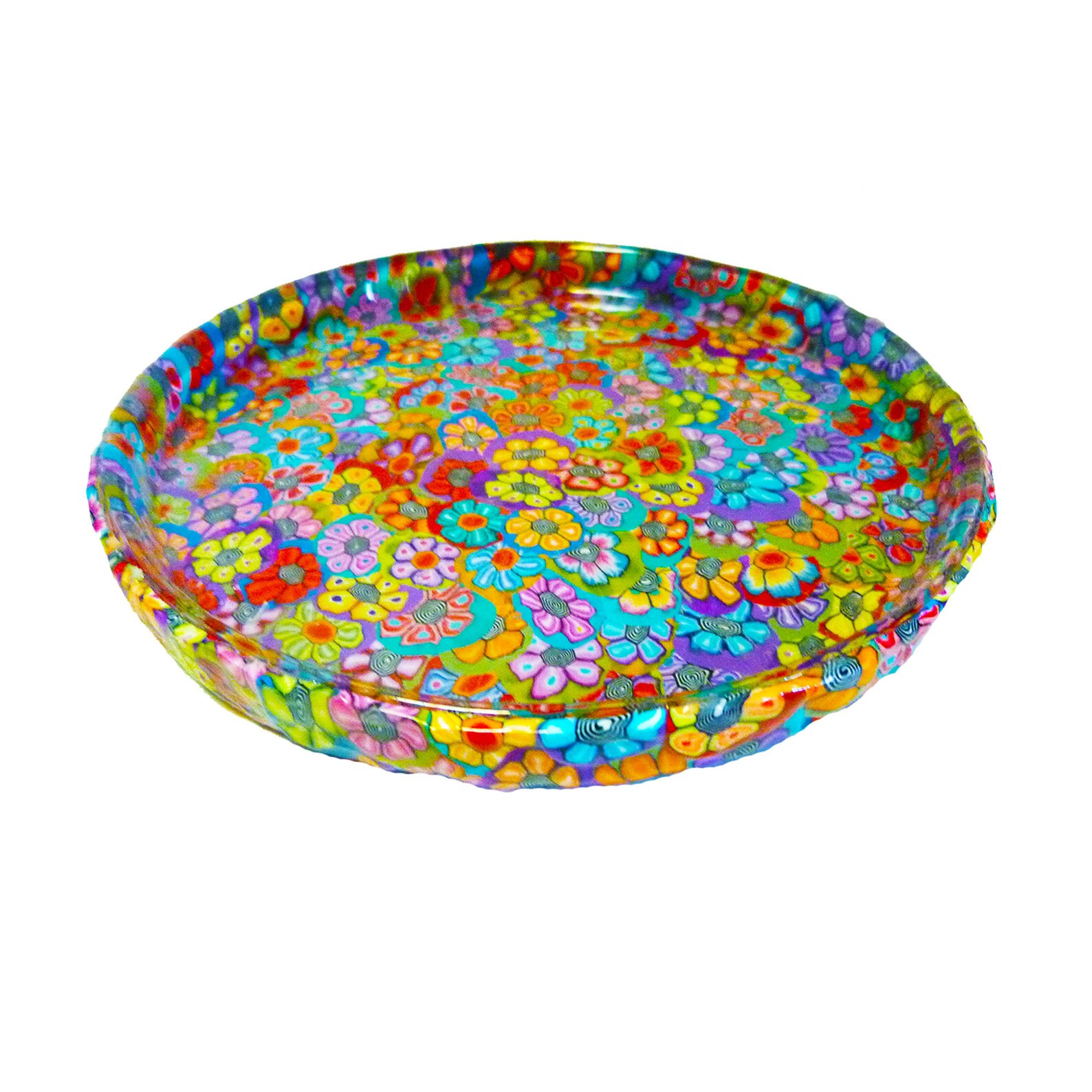Colorful Serving Glass Plate Cookies Serving Plate Cake Etsy