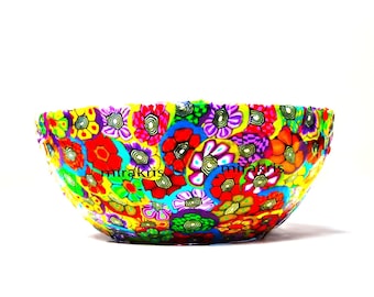 Handmade Colorful Snack Bowl: Israeli Art, Small Serving Dish