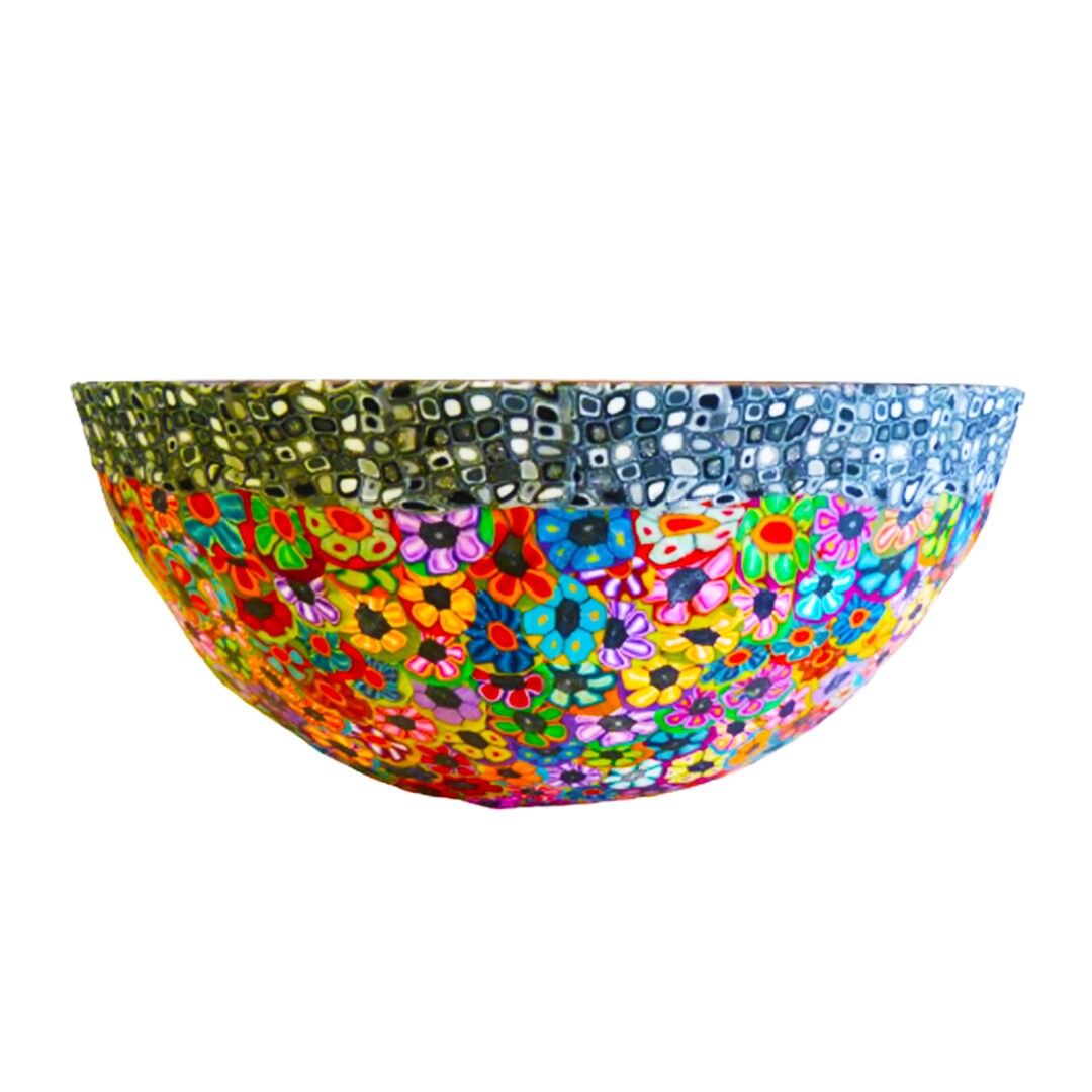 Handmade Glassware, Large Salad Bowl, Popcorn Bowl, Large Soup Bowl