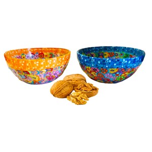 colorful Glass Salad Bowls Set – Handmade Small Serving Dishes, Vibrant Tableware Gift image 5
