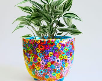 Vasos de flores modernos para casa e escritório, vasos de interior com drenagem, vasos de plantas
