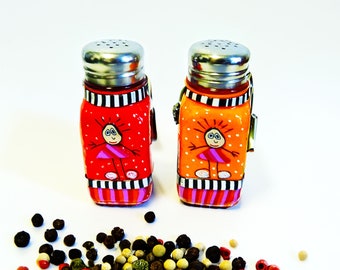 Colorful Salt and Pepper Shakers Set, Dinning Table Set, Pair of Shakers