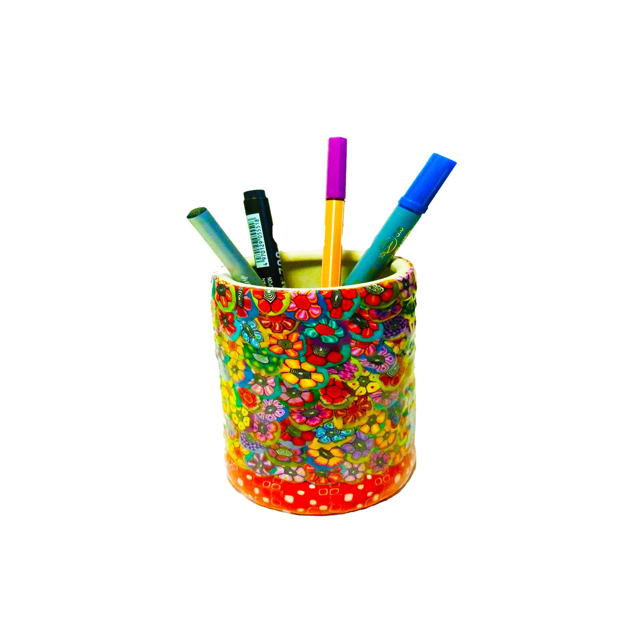 Colorful and Unique Pencil Holder, Pen Holder for Desk, Ceramic Pencil Cup,  Teach Accessories 