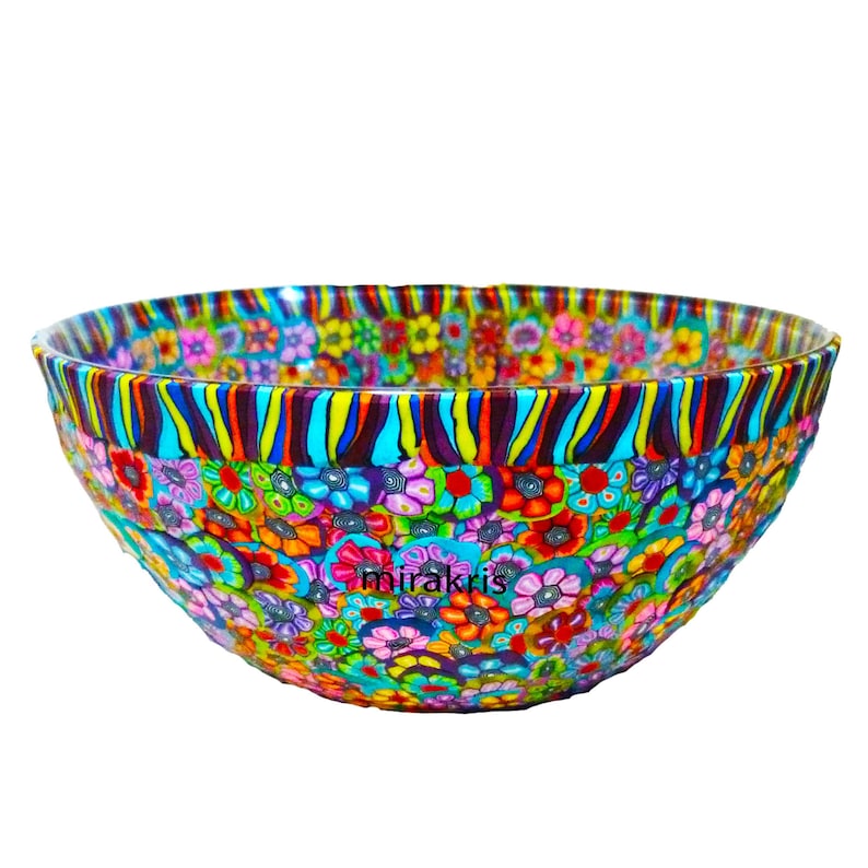 Colorful And Unique Large Salad Bowl, Modern Fruit Bowl, Decorative bowl, popcorn bowl image 4