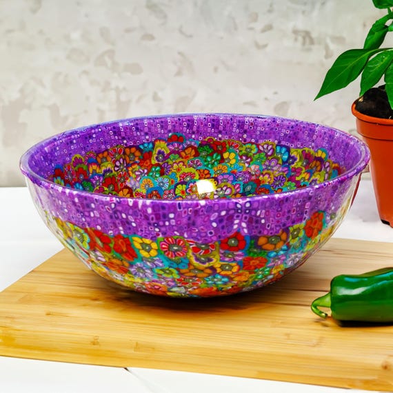 Handgemachte große Servierschale: Floral Centerpiece Decor