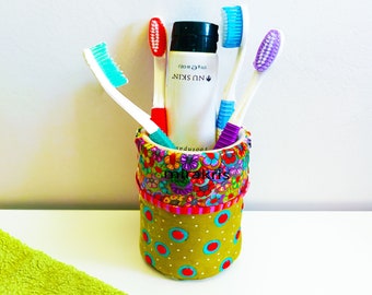 Porte-brosse à dents en céramique coloré, articles de toilette