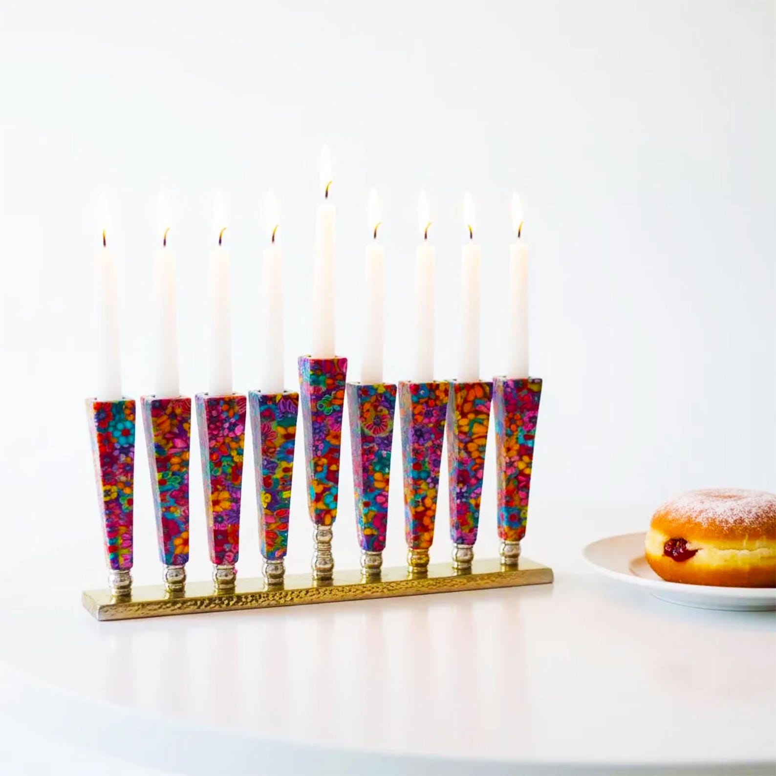 Modern Hanukkah Menorah | Handmade Judaica gift | Chanukah Candle Holder