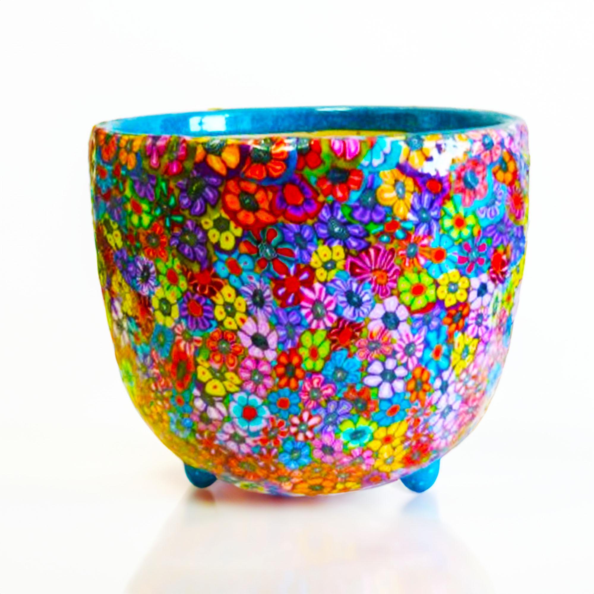 BESPORTBLE Pot de fleurs unique en céramique pour décoration d'intérieur, pinceaux de maquillage, petit récipient à fleurs pour la maison, le bureau