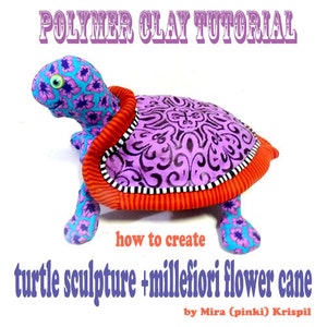 TUTORIAL  -Polymer Clay PDF Tutorial -  How to Create Polymer Clay Turtle Sculpture