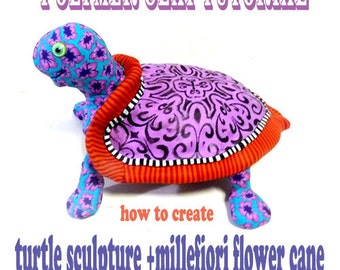 TUTORIAL  -Polymer Clay PDF Tutorial -  How to Create Polymer Clay Turtle Sculpture