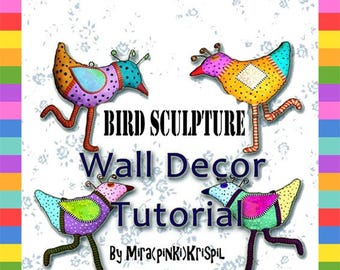 DIY Polymer Clay Bird Sculpture Tutorial (Easy Wall Decor PDF)