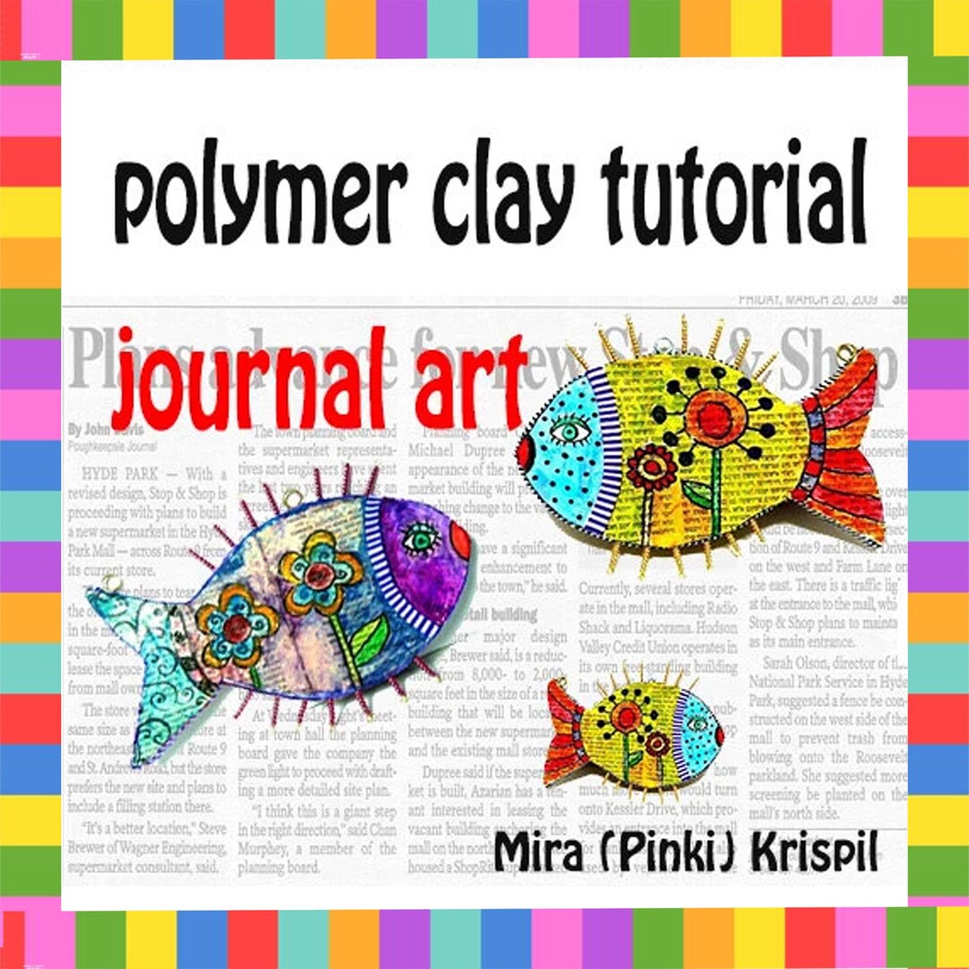 DIY, Polymer Clay PDF Tutorial, Journal Art Mixed Media, Do It Yourself ...