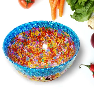 Extra Large Bowl, Large Serving Bowl, Large Glass Salad Bowl