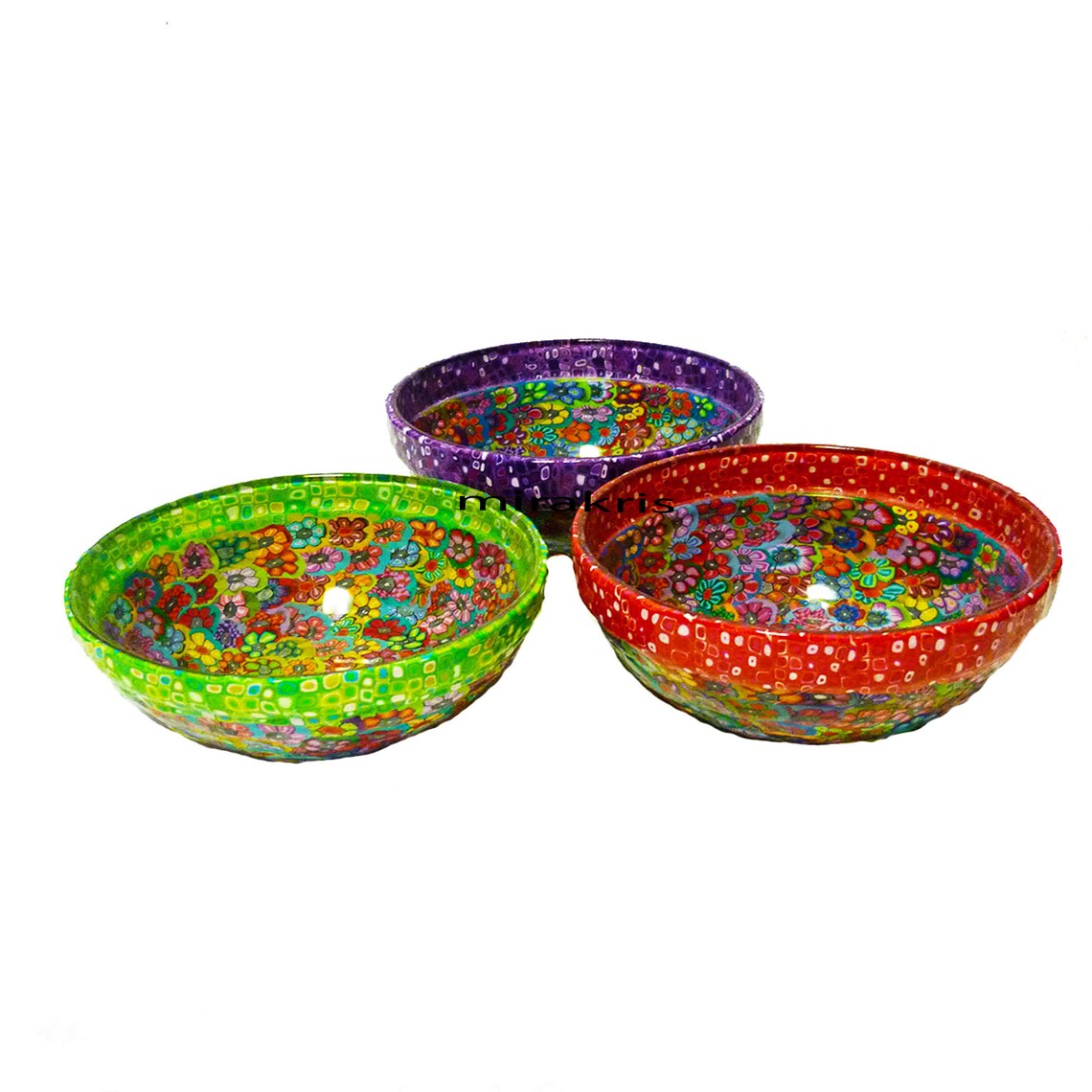 Colorful Glass Salad Bowls Set Breakfast Cereal Bowls Set Etsy