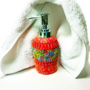 Elevate Your Bathroom Decor with a Large Hand Soap Dispenser, Colorful hand soap dish