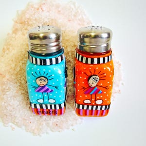 Handcrafted Glass Salt and Pepper Shaker Set: Functional Art, Made in Israel