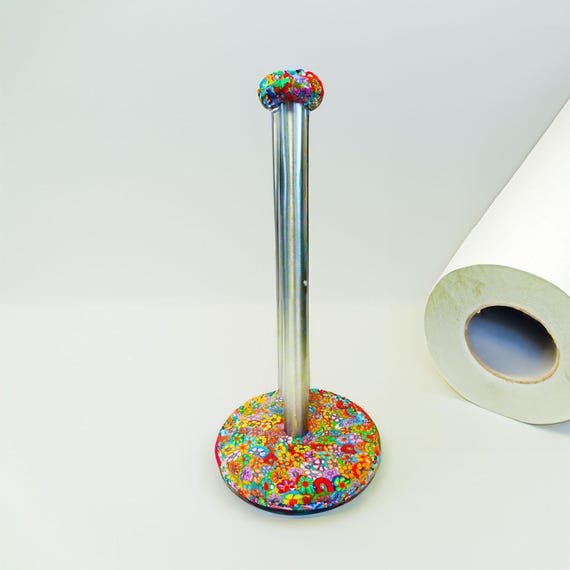 Metal Paper Towel Stand – Modern Kitchen Roll Rack, Countertop Dispenser, Functional Decor