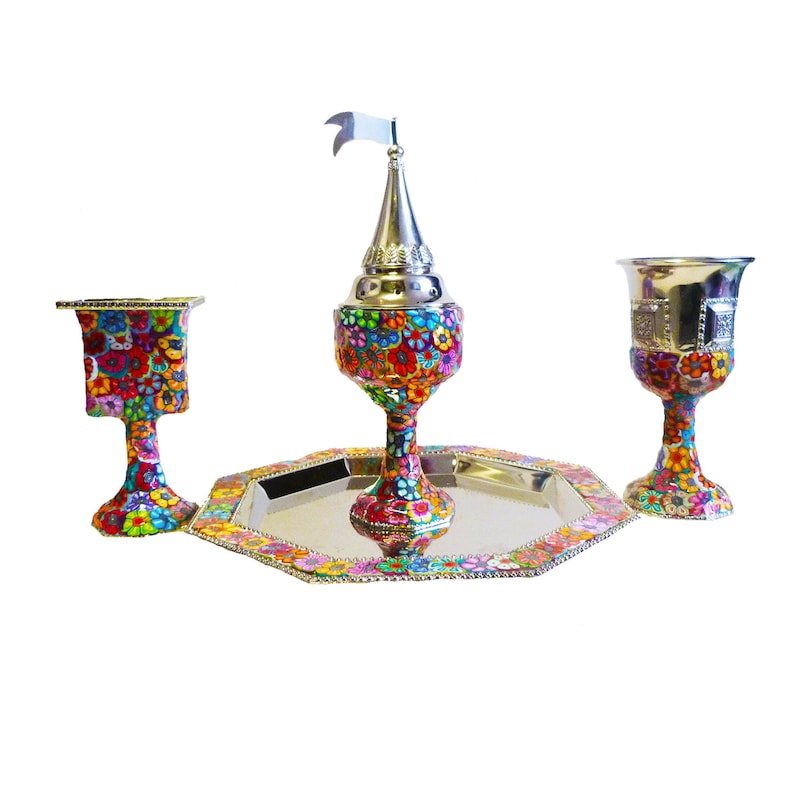 Contemporary Havdalah Set: Elegant Judaica for Weddings, Bar/Bat Mitzvahs and Shabbat Rituals
