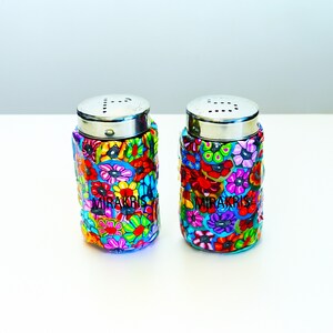 Glass and Polymer Clay Salt And Pepper Shakers, hostess gift ideas