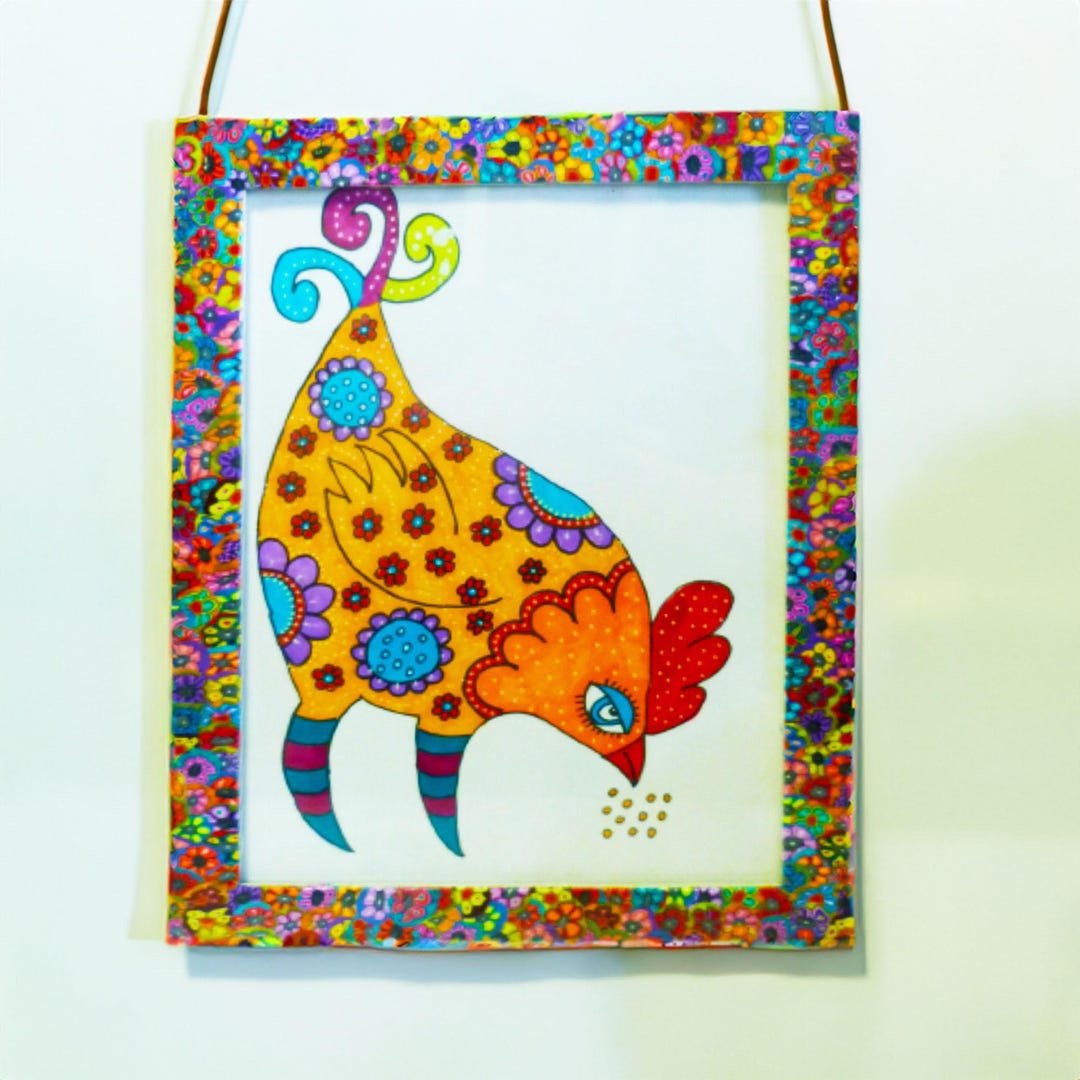 Handmade Colorful Photo Frame – A4 Size for Family Photos and Home ...