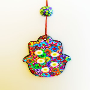 Hamsa Hand Evil Eye – Decorative Hamsa Wall Hanging – Hand of Fatima Home Blessing – Hostess Gift, New House or Jewish Holiday Present