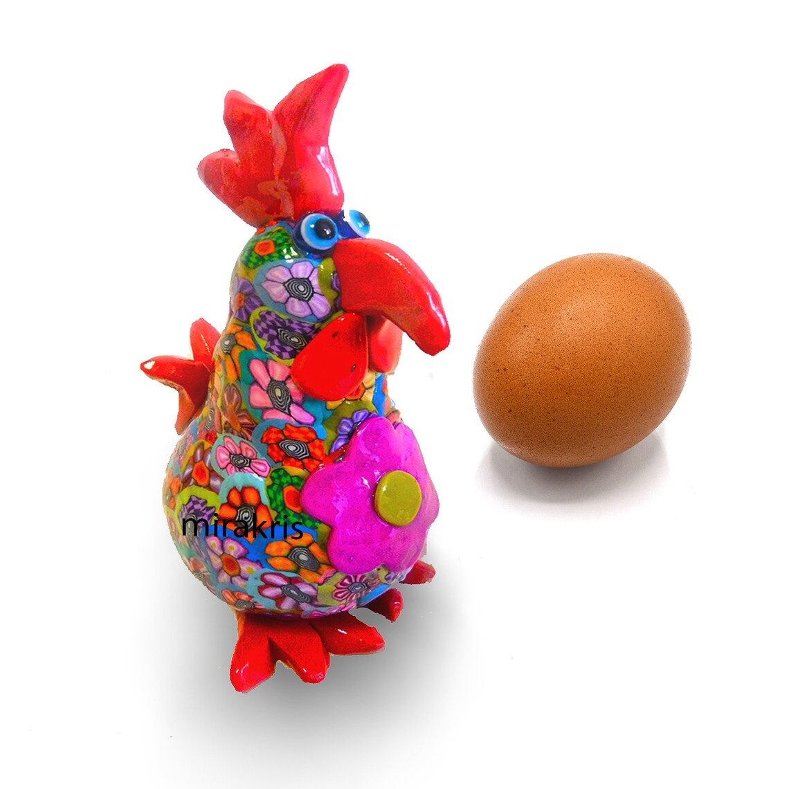 Chicken Sculpture Chicken Figure Chicken Decor Collectible Etsy