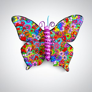 Decorative Object a Colorful Butterfly Wall, New Home Gift, Unique Butterfly Artwork Wall Hanging, Home decore