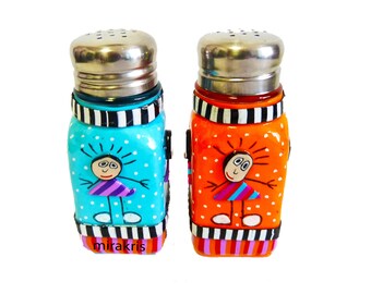 Colorful salt and Pepper Shakers set, Decorative Shakers Set, Dinning Table Set