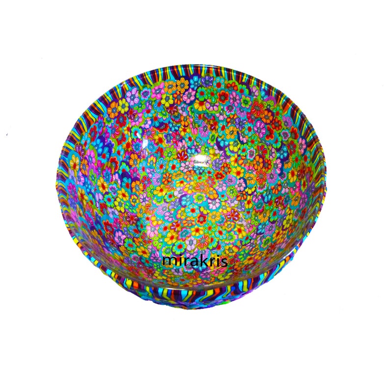 Colorful And Unique Large Salad Bowl, Modern Fruit Bowl, Decorative bowl, popcorn bowl image 3