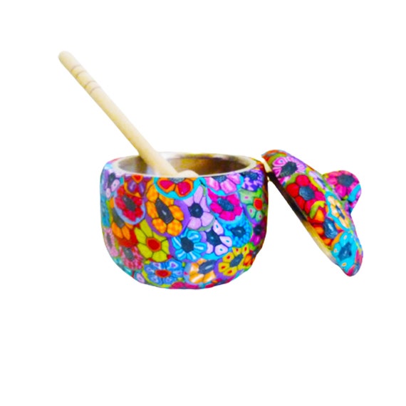 Rosh Hashanah Honey Pot With Dipper Etsy