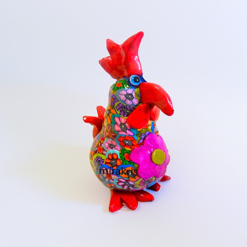 Chicken Sculpture, Chicken Figure, Chicken Decor, Collectible Chicken, Chicken Decoration, Chicken Art, Chicken, Chicken Figurine image 1