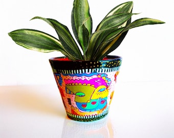 decorative flowerpot, Colorful Modern Art Pot for Indoor Plants