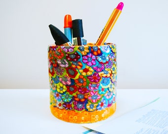 Colorful and Unique Pencil Holder, Work from Home, Color Pencil Holder