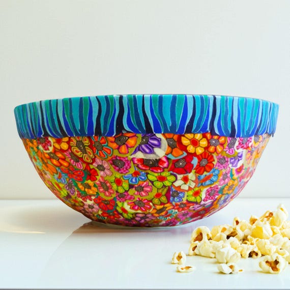 Handgemachte Popcornschüssel: Bunte Schüsseln für Theke