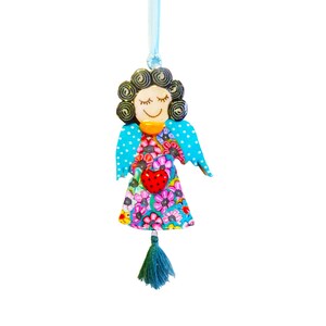 Small Guardian Angel Wall Hanging - Handmade Keepsake Decor