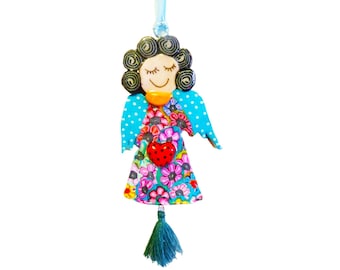Small Guardian Angel Wall Hanging - Handmade Keepsake Decor