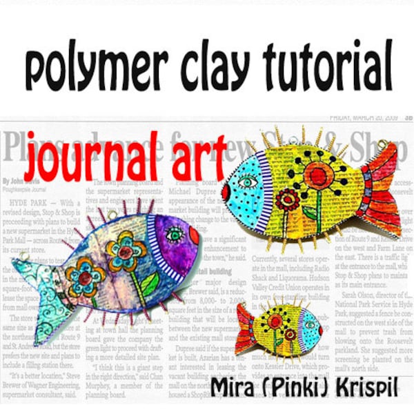 DIY, Polymer Clay PDF Tutorial, Journal Art Mixed Media, Do It Yourself, Step By Step Tutorial