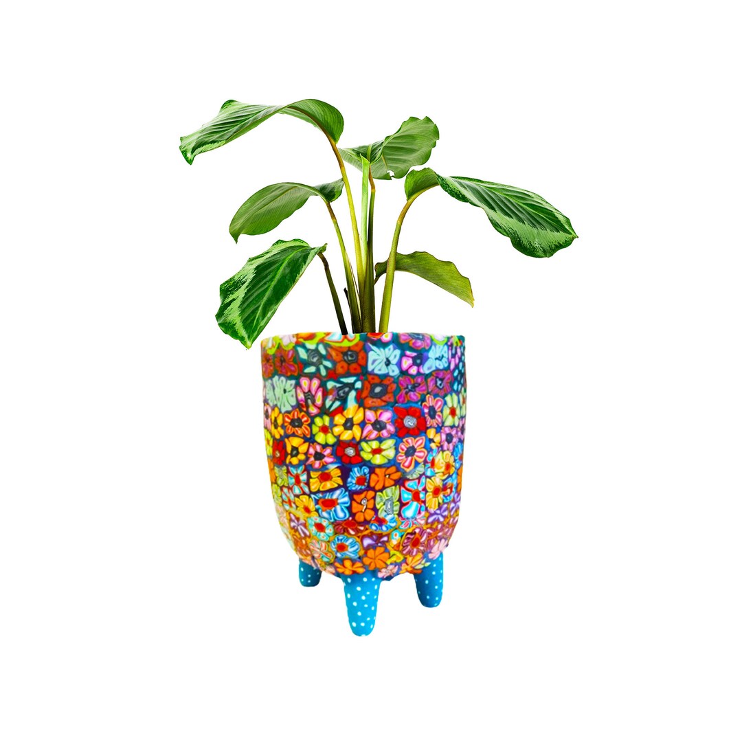 Colorful Indoor Planter Handmade Planter Small Plant Pot Etsy