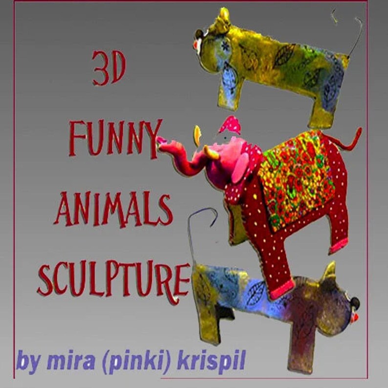 Funny Animal Sculpture DIY craft tutorial: Easy Polymer Clay Art Instruction image 2