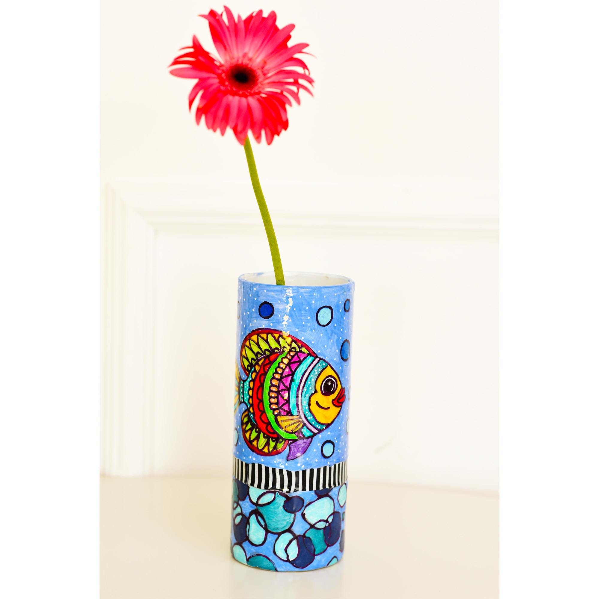 ヴィンテージ 花瓶 イスラエル製 ガラス Israel glass vase - Etsy 日本
