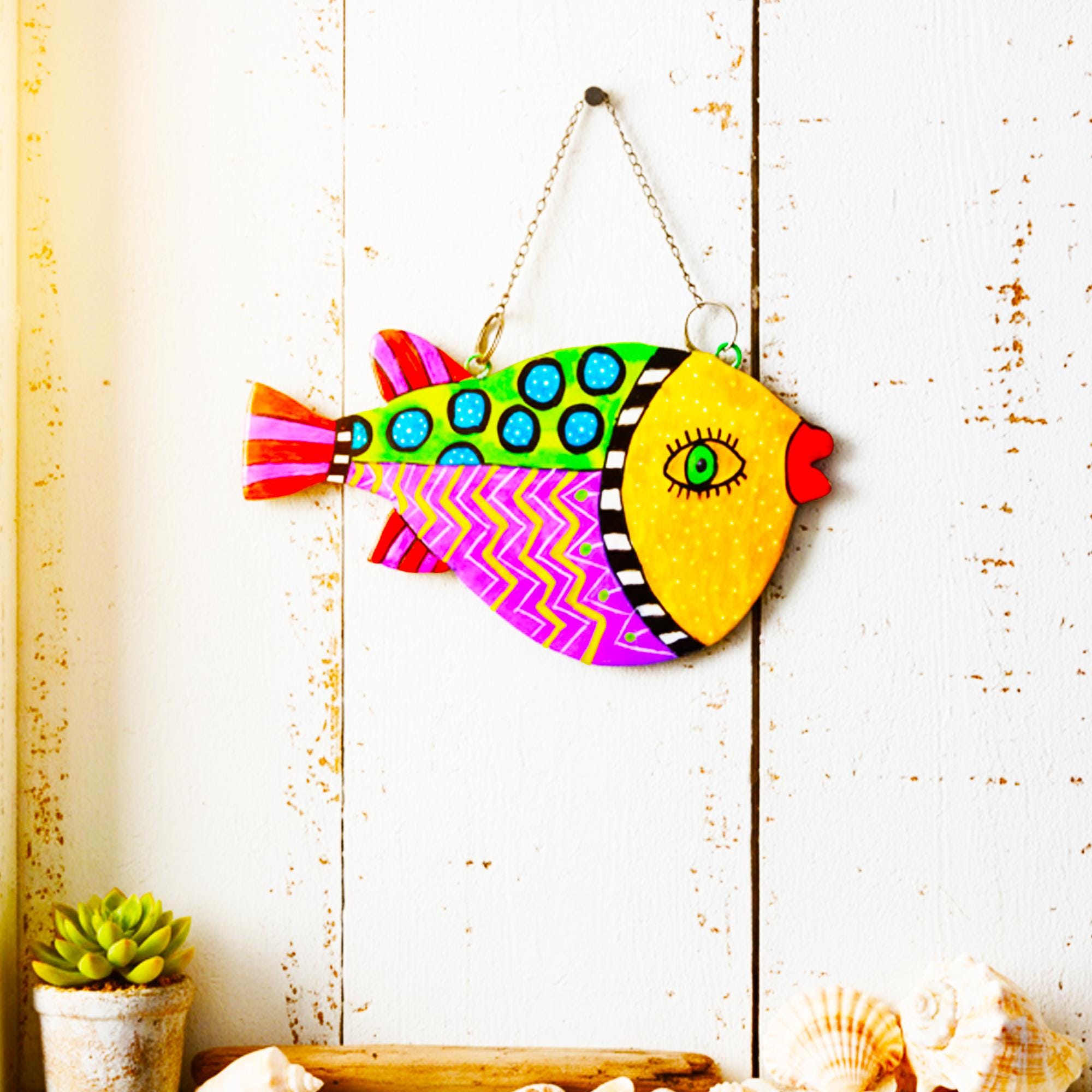 風変わりで芸術的な魚の壁掛け:カラフルな置物 - Etsy 日本 風変わりで芸術的な魚の壁掛け:カラフルな置物 - Etsy 日本