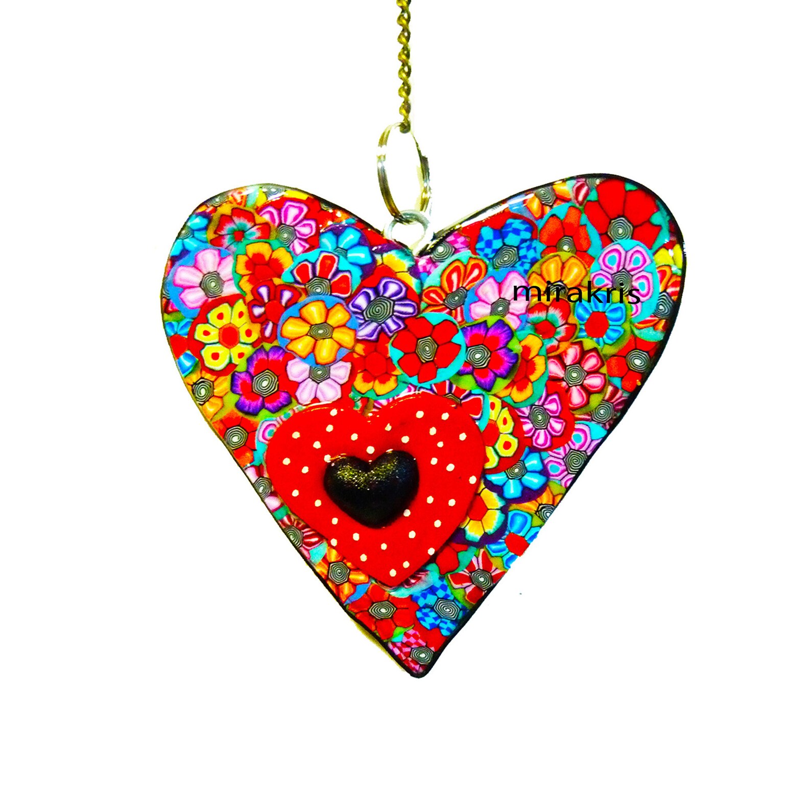Colorful Heart Wall Decor Handmade Heart Wall Hanging Etsy