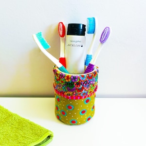 toothbrush organizer : Modern Floral ceramic Bathroom Cup