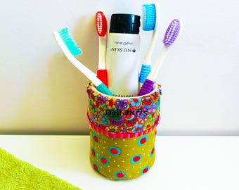 toothbrush organizer : Modern Floral ceramic Bathroom Cup