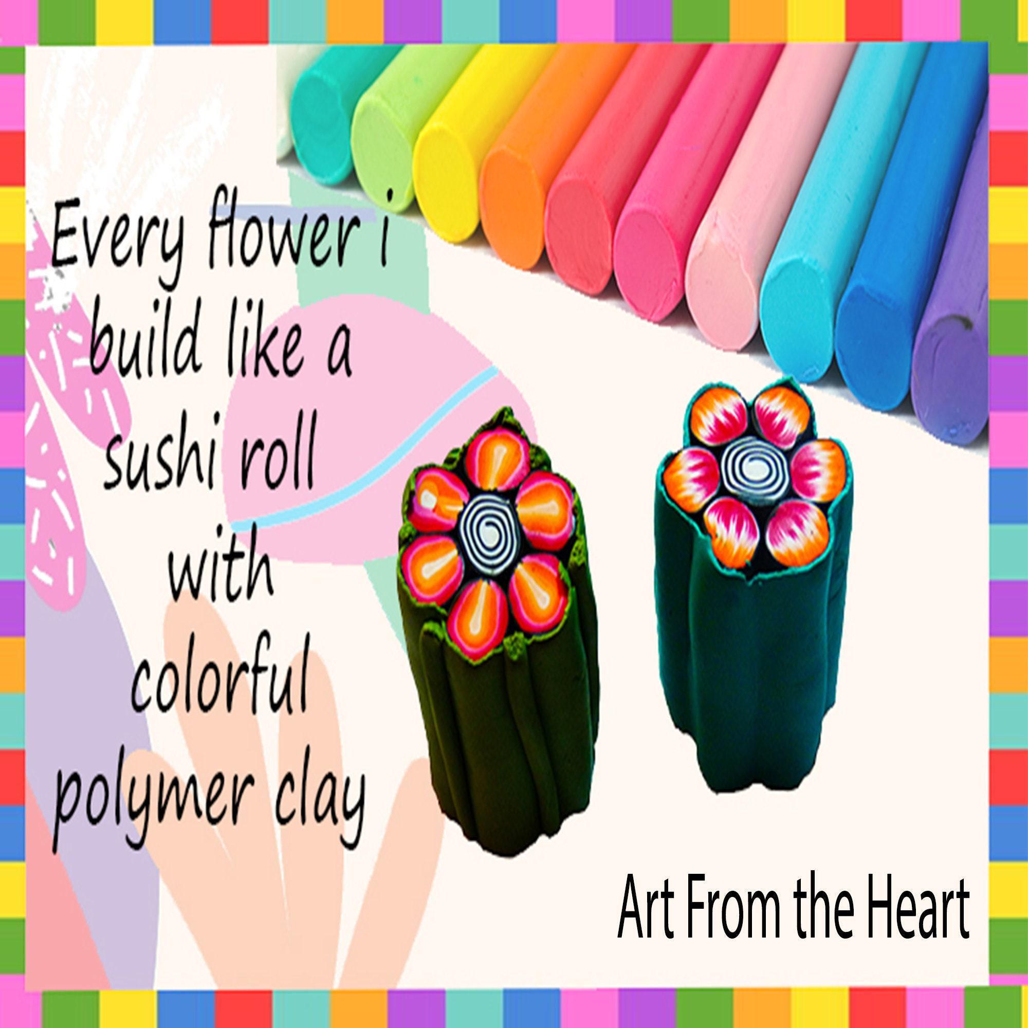 Millefiori Flower Photo Frame: Handmade Polymer Clay Decor - Etsy Hong Kong