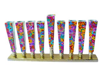 Modern Hanukkah Menorah | Handmade Judaica gift | Chanukah Candle Holder