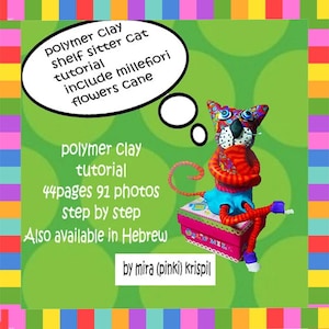 Estantería de arcilla polimérica para gatos: tutorial de flores Millefiori (PDF)