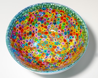 Handmade glassware, Extra Large Salad Bowl, Popcorn bowl, hostess gift ideas, Glass salad Bowl