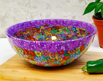 Unique Extra Large Bowl, Popcorn Bowl, Large Serving Bowl, Large Mixing Bowl